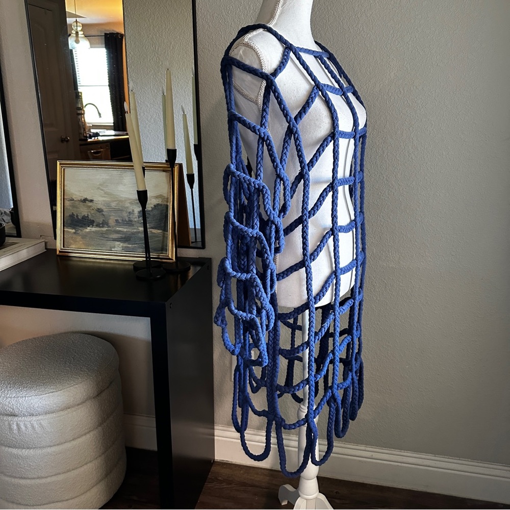 Kasia Kulenty Simone Dress Cobalt Blue Beach Coverup - Picture 3 of 6